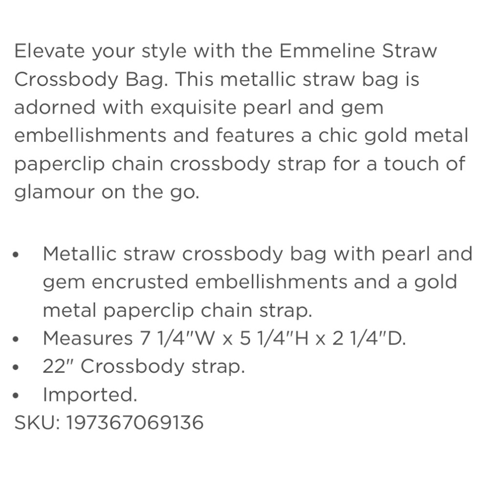 NWT Lilly Pulitzer Emmeline straw crossbody bag - Picture 7 of 9